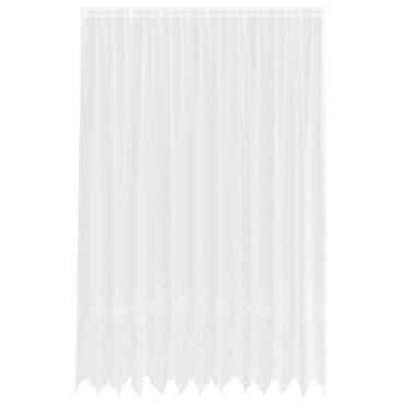 vidaXL Κουρτίνα Δαντέλας με κουρτίνες Λευκό 260x300cm Πολυεστέρας