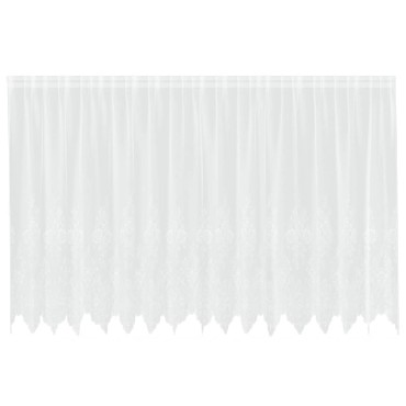 vidaXL Κουρτίνα Δαντέλας με κουρτίνες Λευκό 180x400cm Πολυεστέρας