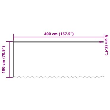 vidaXL Κουρτίνα Δαντέλας με κουρτίνες Λευκό 180x400cm Πολυεστέρας