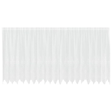 vidaXL Κουρτίνα Δαντέλας με κουρτίνες Λευκό 140x500cm Πολυεστέρας