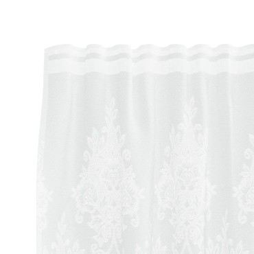 vidaXL Κουρτίνα Δαντέλας Λευκό 240x500cm Πολυεστέρας