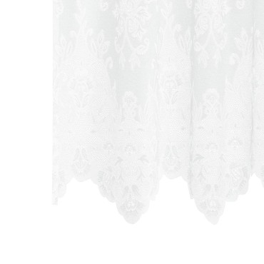 vidaXL Κουρτίνα Δαντέλας Λευκό 240x500cm Πολυεστέρας