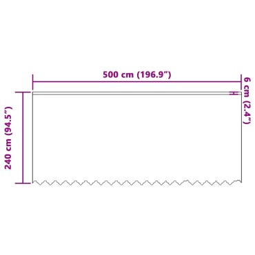 vidaXL Κουρτίνα Δαντέλας Λευκό 240x500cm Πολυεστέρας