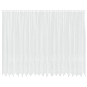 vidaXL Κουρτίνα Δαντέλας με κουρτίνες Λευκό 245x500cm Πολυεστέρας