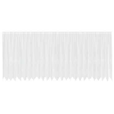 vidaXL Κουρτίνα Δαντέλας με κουρτίνες Λευκό 180x600cm Πολυεστέρας