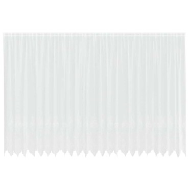 vidaXL Κουρτίνα Δαντέλας με κουρτίνες Λευκό 200x600cm Πολυεστέρας
