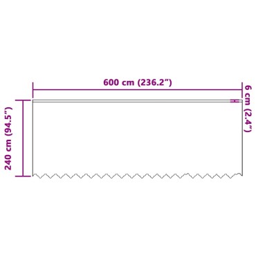 vidaXL Κουρτίνα Δαντέλας Λευκό 240x600cm Πολυεστέρας