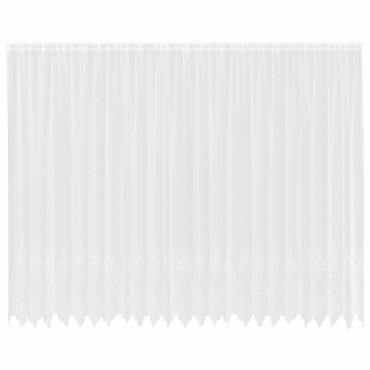 vidaXL Κουρτίνα Δαντέλας με κουρτίνες Λευκό 260x600cm Πολυεστέρας