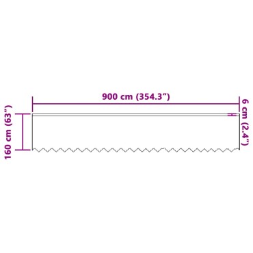 vidaXL Κουρτίνα Δαντέλας Λευκό 160x900cm Πολυεστέρας