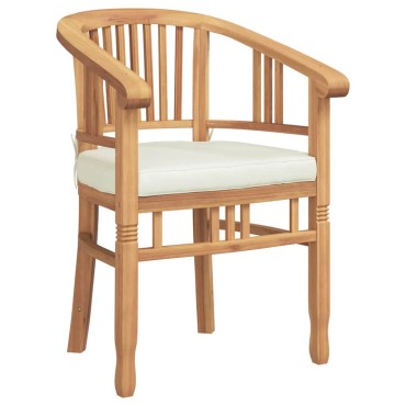 vidaXL Καρέκλα 2 τεμ. Καφέ Στερεό Ξύλο Τίκ 63x58x89cm