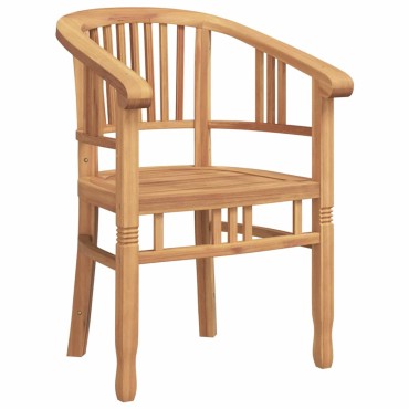 vidaXL Καρέκλα 2 τεμ. Καφέ Στερεό Ξύλο Τίκ 63x58x89cm
