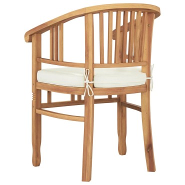 vidaXL Καρέκλα 2 τεμ. Καφέ Στερεό Ξύλο Τίκ 63x58x89cm