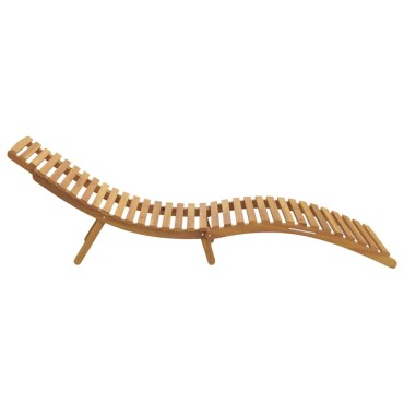 vidaXL Ξαπλώστρα Στερεό Ξύλο Τίκ Καφέ 198x55x58,5cm 1 τεμ.