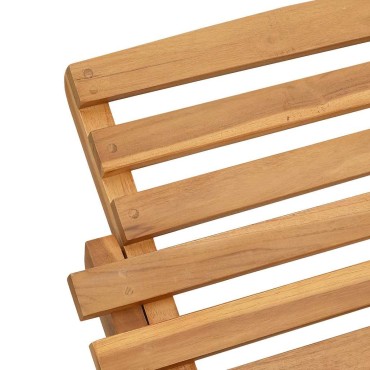 vidaXL Ξαπλώστρα Στερεό Ξύλο Τίκ Καφέ 198x55x58,5cm 1 τεμ.