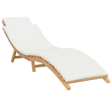 vidaXL Καλοκαιρινή Ξαπλώστρα Καφέ 198x55x58,5cm Στερεό Ξύλο Τίκ