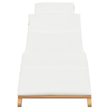 vidaXL Καλοκαιρινή Ξαπλώστρα Καφέ 198x55x58,5cm Στερεό Ξύλο Τίκ