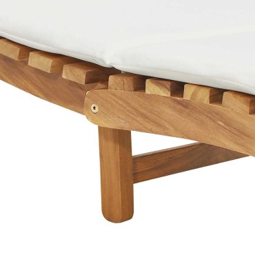 vidaXL Καλοκαιρινή Ξαπλώστρα Καφέ 198x55x58,5cm Στερεό Ξύλο Τίκ