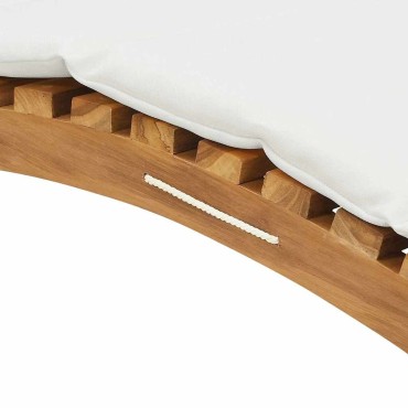 vidaXL Καλοκαιρινή Ξαπλώστρα Καφέ 198x55x58,5cm Στερεό Ξύλο Τίκ