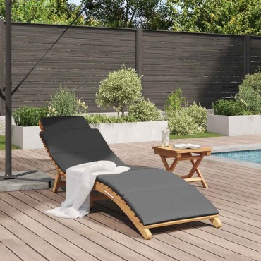 vidaXL Καλοκαιρινή Ξαπλώστρα Καφέ 198x55x58,5cm Στερεό Ξύλο Τίκ