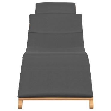 vidaXL Καλοκαιρινή Ξαπλώστρα Καφέ 198x55x58,5cm Στερεό Ξύλο Τίκ