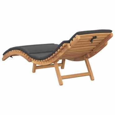 vidaXL Καλοκαιρινή Ξαπλώστρα Καφέ 198x55x58,5cm Στερεό Ξύλο Τίκ
