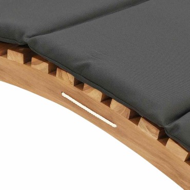 vidaXL Καλοκαιρινή Ξαπλώστρα Καφέ 198x55x58,5cm Στερεό Ξύλο Τίκ