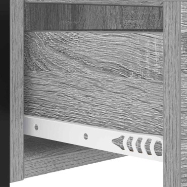 vidaXL Κομοδίνο Γκρίζο Σονομα 40x31x60cm Επεξεργασμένο Ξύλο 1 τεμ.
