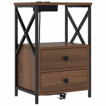 vidaXL Κομοδίνο Καφέ δρυς 40x31x60cm Επεξεργασμένο Ξύλο 1 τεμ.