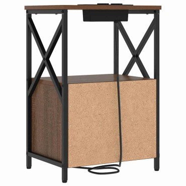 vidaXL Κομοδίνο Καφέ δρυς 40x31x60cm Επεξεργασμένο Ξύλο 1 τεμ.
