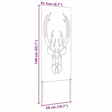 vidaXL Οθόνη Ιδιωτικότητας Κήπου Animal Print Ασημί 50 x 140 εκ