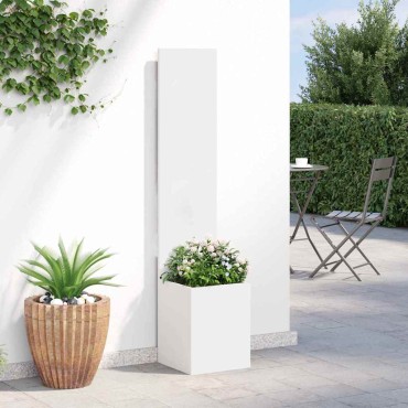 vidaXL Οθόνη Ιδιωτικότητας Κήπου Λευκό 32 x 32 x 150 εκ