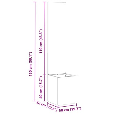 vidaXL Οθόνη Ιδιωτικότητας Κήπου Λευκό 32 x 32 x 150 εκ