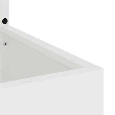 vidaXL Οθόνη Ιδιωτικότητας Κήπου Floral Λευκό 32 x 32 x 150 εκ