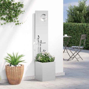 vidaXL Οθόνη Ιδιωτικότητας Κήπου Ασημί 32 x 32 x 150 εκ