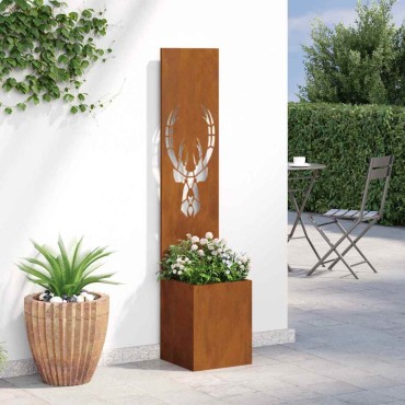 vidaXL Οθόνη Ιδιωτικότητας Κήπου Σκ rusty 32 x 32 x 150 εκ