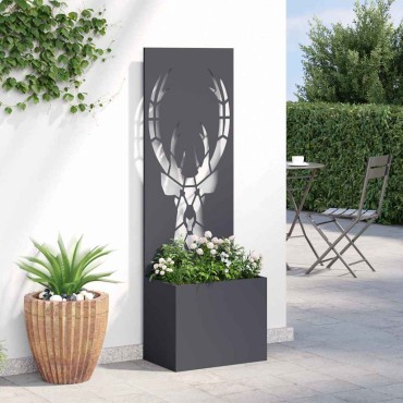 vidaXL Οθόνη Ιδιωτικότητας Κήπου Animal Print Ανθρακί 50 x 32 x 150 εκ