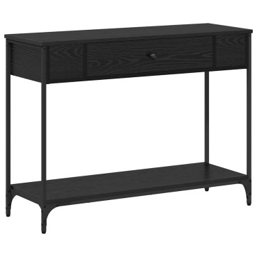 vidaXL Τραπέζι κονσόλας Μαύρη δρυς 100x34.5x75cm 1 τεμ.