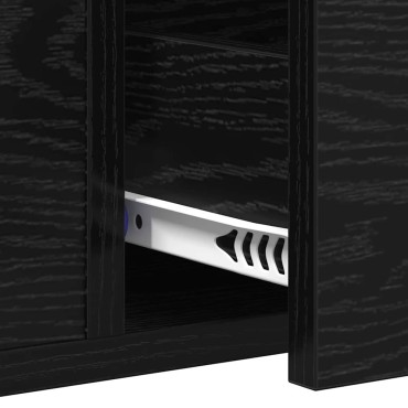 vidaXL Τραπέζι κονσόλας Μαύρη δρυς 100x34.5x75cm 1 τεμ.