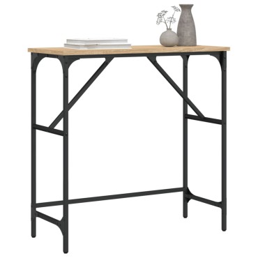 vidaXL Τραπέζι Κονσόλα Sonoma Δρυς 75x32x75cm Επεξεργασμένο Ξύλο 1 τεμ.