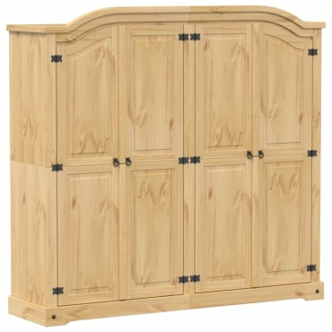 vidaXL Ντουλάπα Corona 194x52x186cm από Μασίφ Ξύλο Πεύκου 1 τεμ.