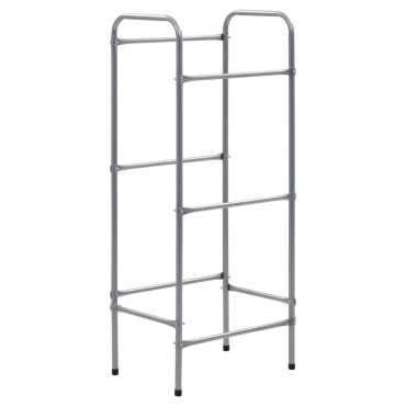 vidaXL Ράφι Αποθήκευσης για 3 Κιβώτια Ασημί 50x33x116 εκ. Ατσάλινο