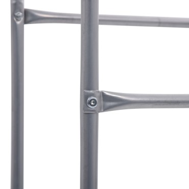 vidaXL Ράφι Αποθήκευσης για 3 Κιβώτια Ασημί 50x33x116 εκ. Ατσάλινο