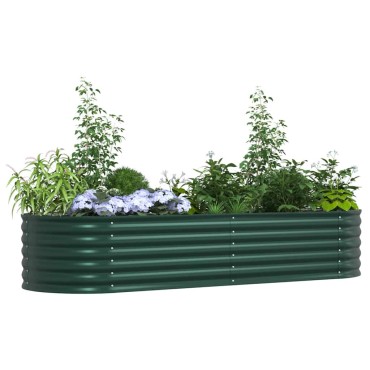 vidaXL Ανεβασμένο Κρεβάτι Πράσινο 240 x 80 x 44 cm Ατσάλι