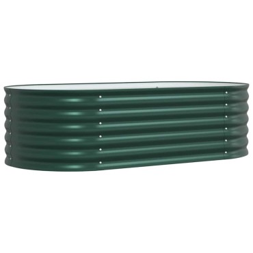 vidaXL Ανεβασμένο Κρεβάτι Πράσινο 160 x 80 x 44 cm Ατσάλι
