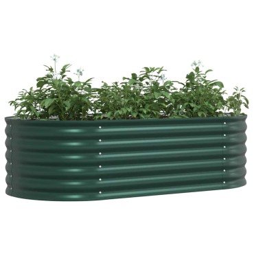 vidaXL Ανεβασμένο Κρεβάτι Πράσινο 160 x 80 x 44 cm Ατσάλι