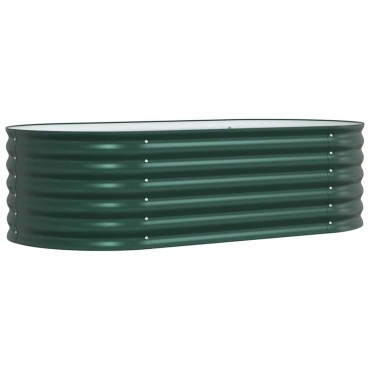 vidaXL Ανεβασμένο Κρεβάτι Πράσινο 160 x 80 x 44 cm Ατσάλι