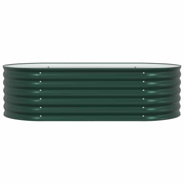 vidaXL Ανεβασμένο Κρεβάτι Πράσινο 160 x 80 x 44 cm Ατσάλι