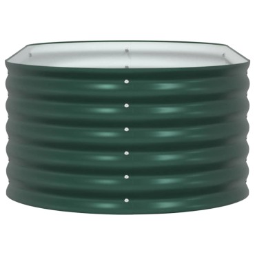 vidaXL Ανεβασμένο Κρεβάτι Πράσινο 160 x 80 x 44 cm Ατσάλι