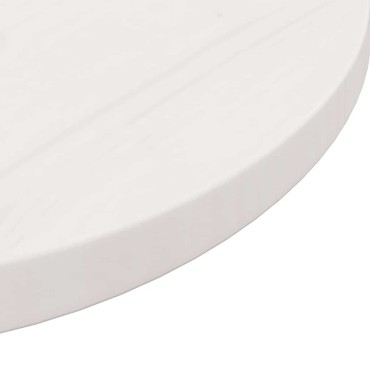 vidaXL Επιφάνεια Τραπεζιού Λευκή 50x2,5cm από Μασίφ Ξύλο Πεύκου 1 τεμ.