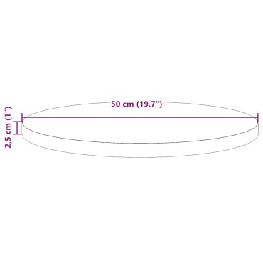 vidaXL Επιφάνεια Τραπεζιού Λευκή 50x2,5cm από Μασίφ Ξύλο Πεύκου 1 τεμ.